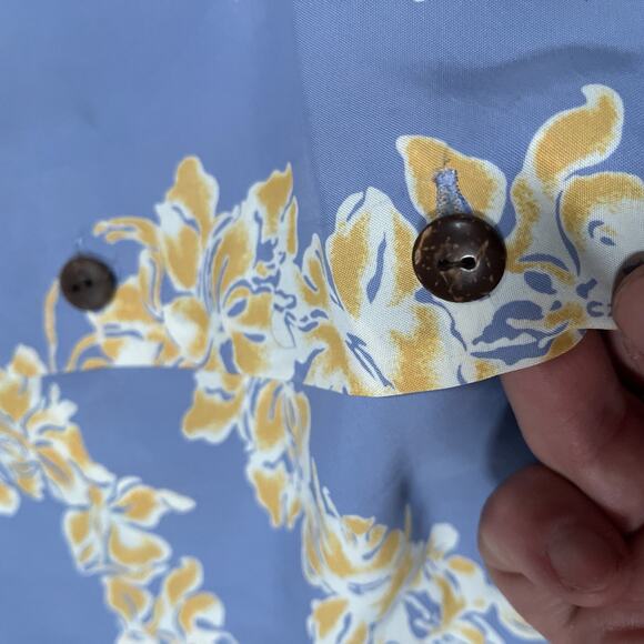 Sun Surf 100% Rayon Lavender Floral Lei Aloha Hawaiian Shirt Japan Made Large - Picture 5 of 10